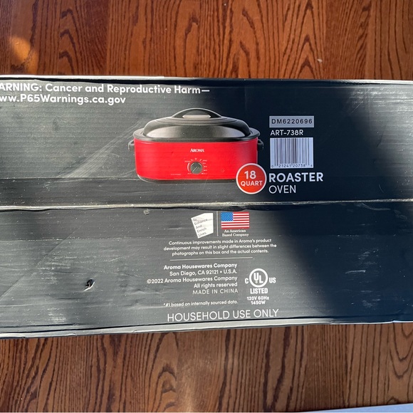 BRAND NEW AROMA 18 Quart ROASTER OVEN red - Picture 7 of 7